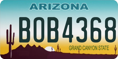 AZ license plate BOB4368