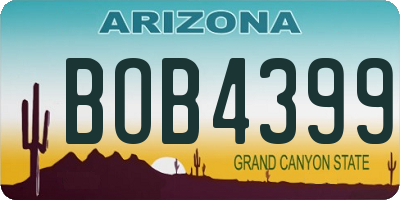 AZ license plate BOB4399