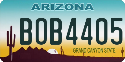 AZ license plate BOB4405