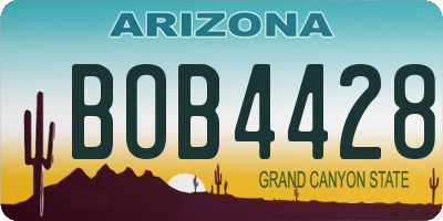 AZ license plate BOB4428