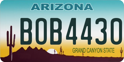 AZ license plate BOB4430