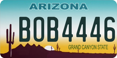 AZ license plate BOB4446