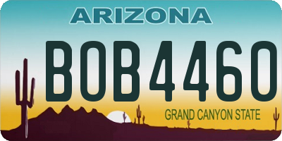AZ license plate BOB4460