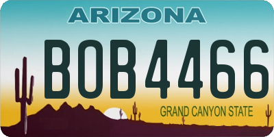 AZ license plate BOB4466