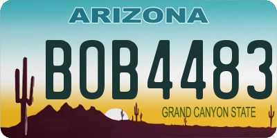 AZ license plate BOB4483
