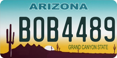 AZ license plate BOB4489