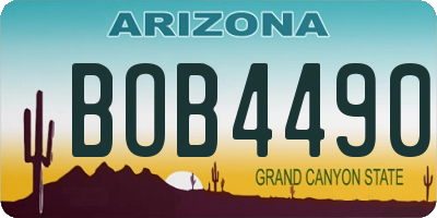 AZ license plate BOB4490