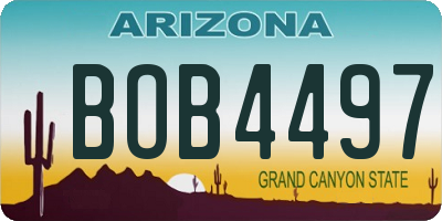AZ license plate BOB4497