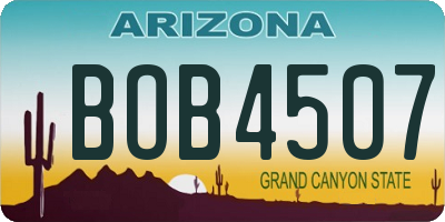 AZ license plate BOB4507