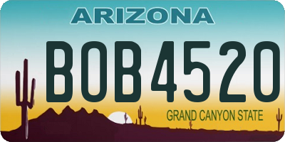 AZ license plate BOB4520