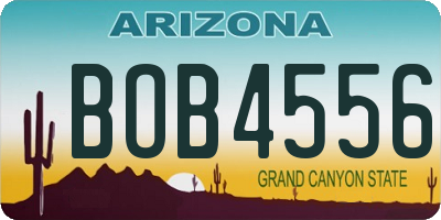 AZ license plate BOB4556