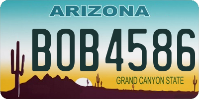 AZ license plate BOB4586