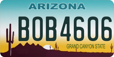 AZ license plate BOB4606