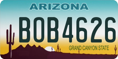 AZ license plate BOB4626