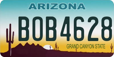 AZ license plate BOB4628