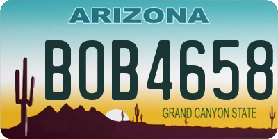 AZ license plate BOB4658
