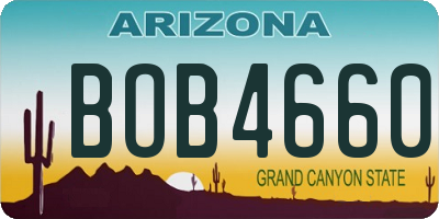 AZ license plate BOB4660