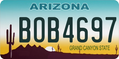 AZ license plate BOB4697