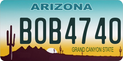AZ license plate BOB4740