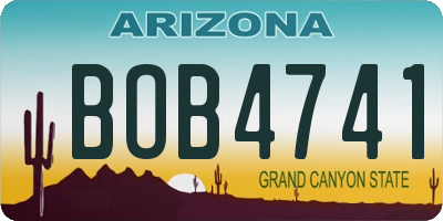 AZ license plate BOB4741
