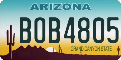 AZ license plate BOB4805