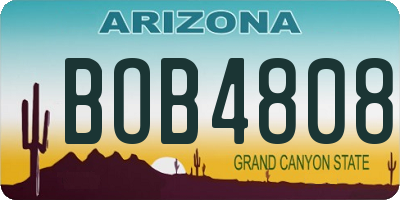 AZ license plate BOB4808