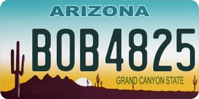 AZ license plate BOB4825
