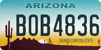 AZ license plate BOB4836