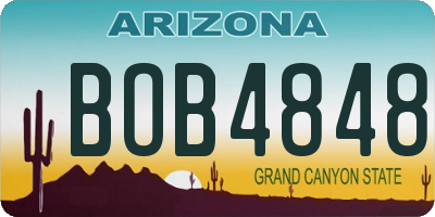 AZ license plate BOB4848