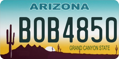 AZ license plate BOB4850