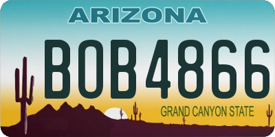 AZ license plate BOB4866
