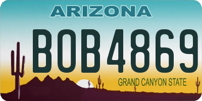 AZ license plate BOB4869