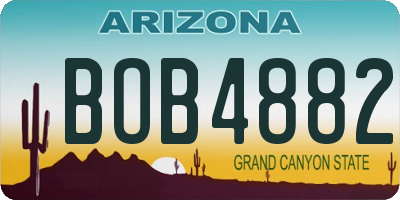 AZ license plate BOB4882