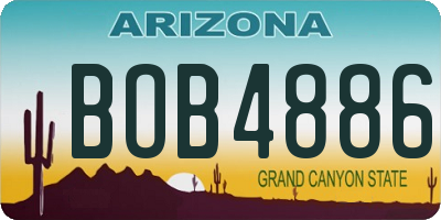 AZ license plate BOB4886