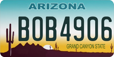 AZ license plate BOB4906