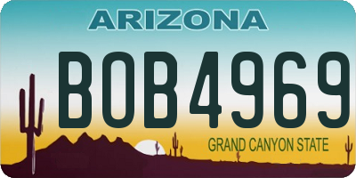 AZ license plate BOB4969
