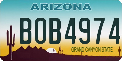 AZ license plate BOB4974