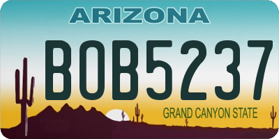 AZ license plate BOB5237