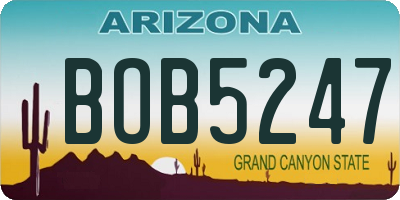 AZ license plate BOB5247
