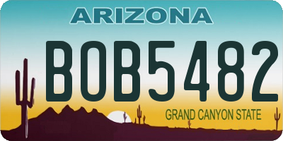 AZ license plate BOB5482