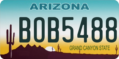 AZ license plate BOB5488