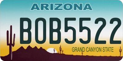 AZ license plate BOB5522
