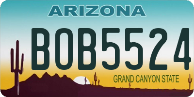 AZ license plate BOB5524