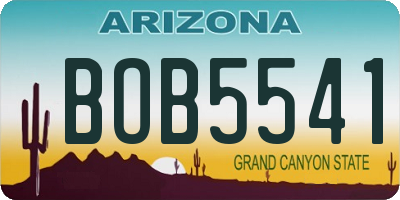 AZ license plate BOB5541