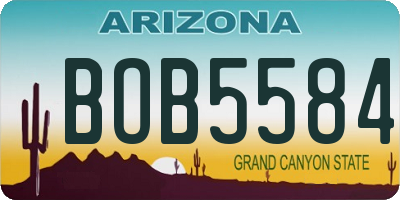 AZ license plate BOB5584