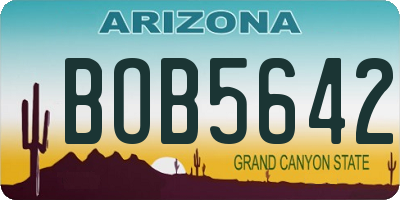 AZ license plate BOB5642