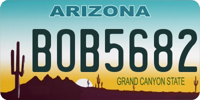 AZ license plate BOB5682