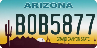 AZ license plate BOB5877