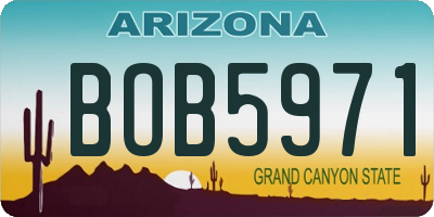 AZ license plate BOB5971