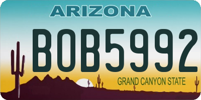 AZ license plate BOB5992